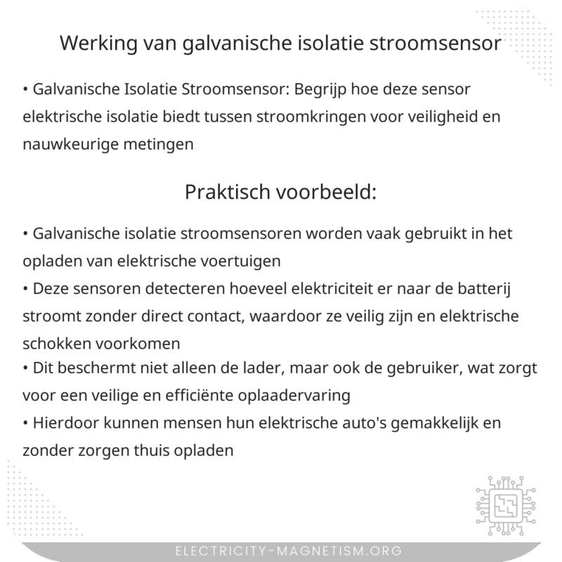 Werking van Galvanische Isolatie Stroomsensor