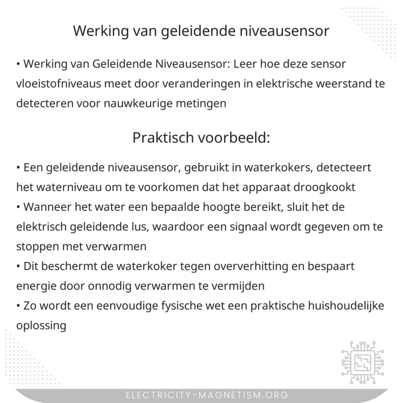 Werking van Geleidende Niveausensor