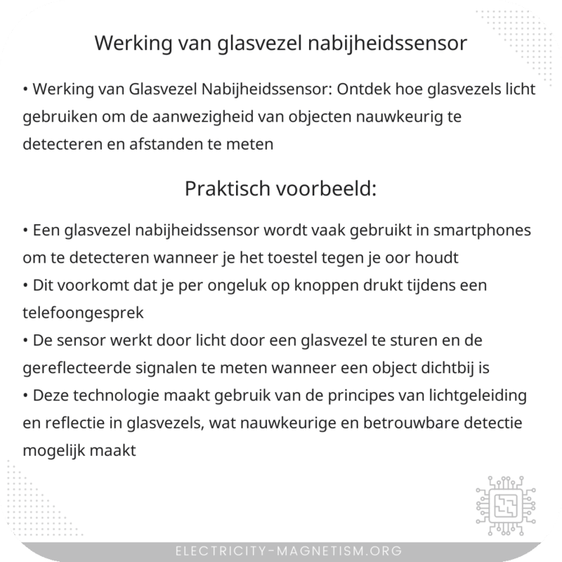 Werking van Glasvezel Nabijheidssensor