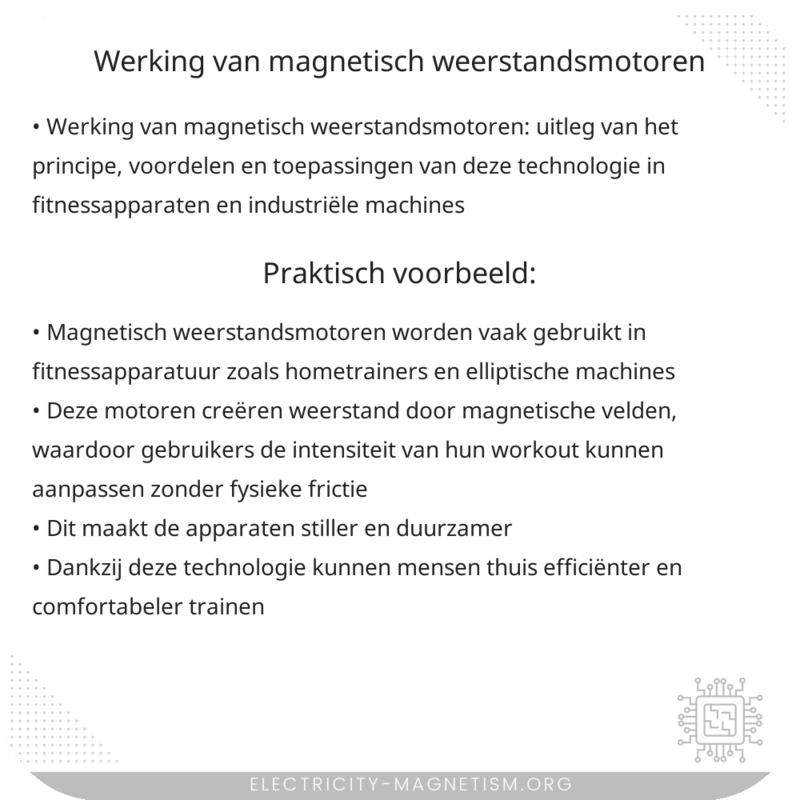 Werking van Magnetisch Weerstandsmotoren
