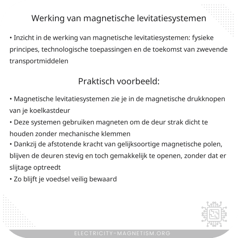 Werking van Magnetische Levitatiesystemen