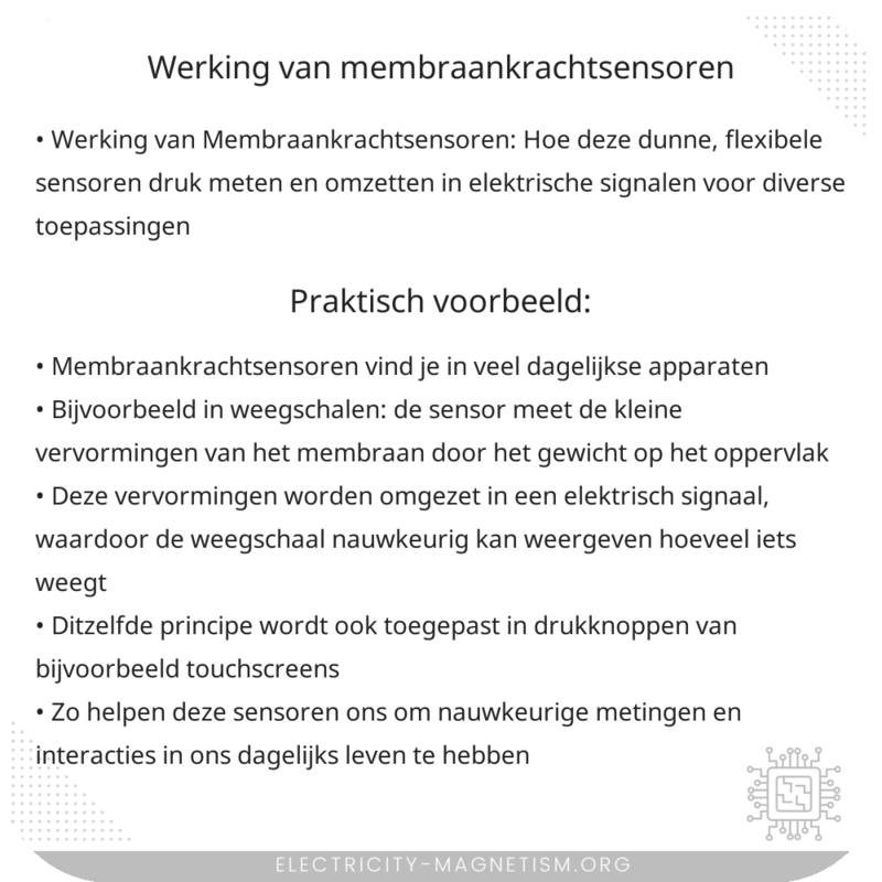 Werking van Membraankrachtsensoren