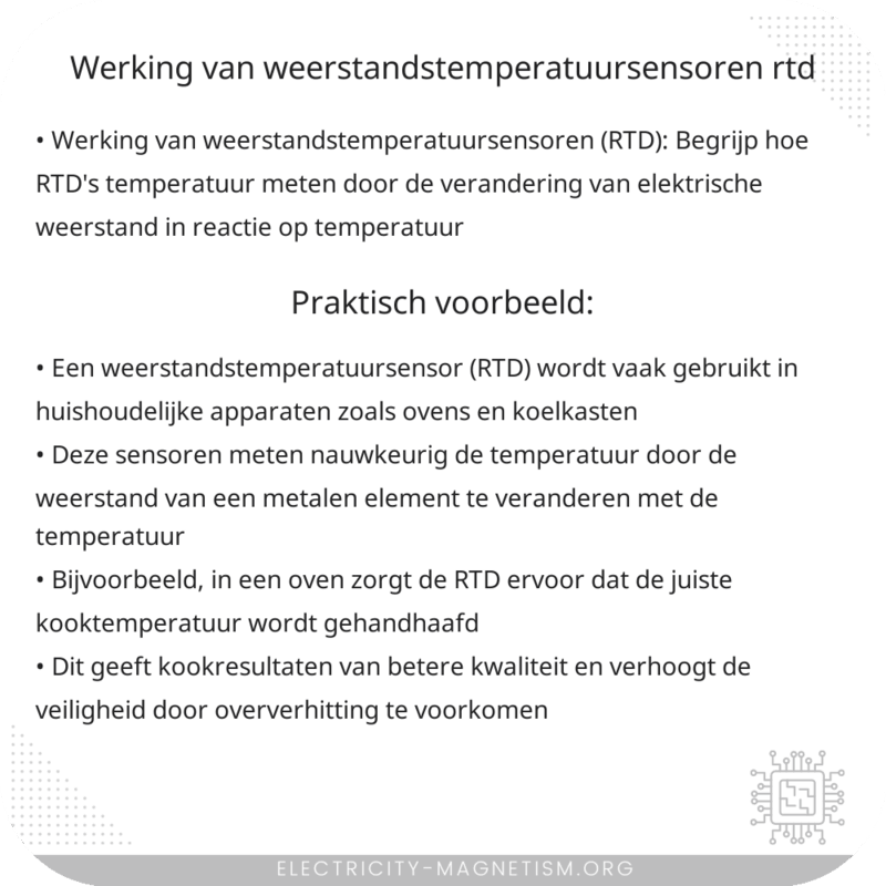 Werking van Weerstandstemperatuursensoren (RTD)