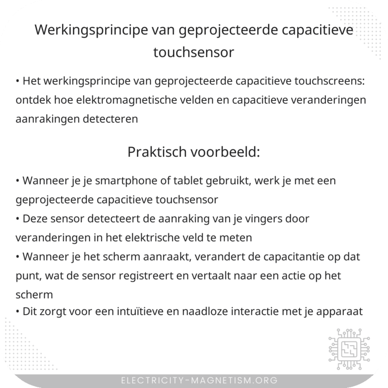 Werkingsprincipe van Geprojecteerde Capacitieve Touchsensor