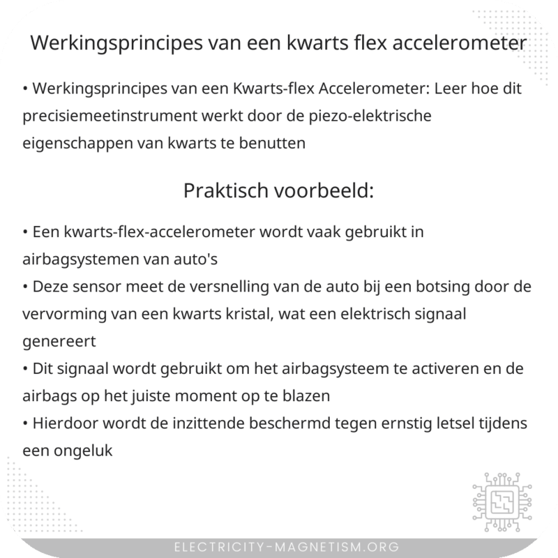 Werkingsprincipes van een Kwarts-flex Accelerometer