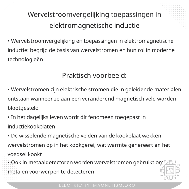 Wervelstroomvergelijking | Toepassingen in Elektromagnetische Inductie