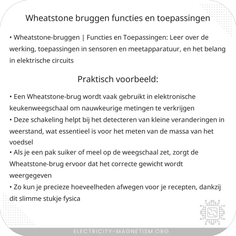 Wheatstone-bruggen | Functies en Toepassingen