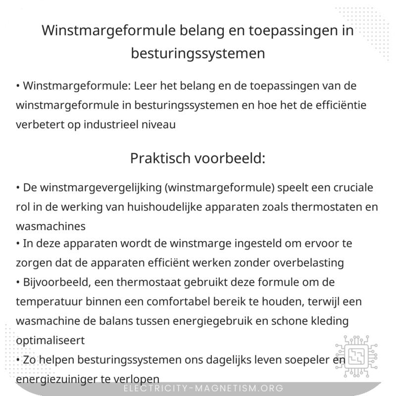 Winstmargeformule | Belang en Toepassingen in Besturingssystemen