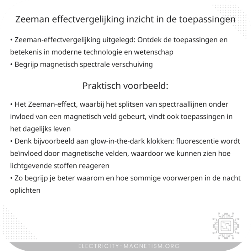 Zeeman-effectvergelijking | Inzicht in de Toepassingen