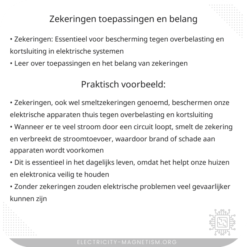Zekeringen | Toepassingen en Belang
