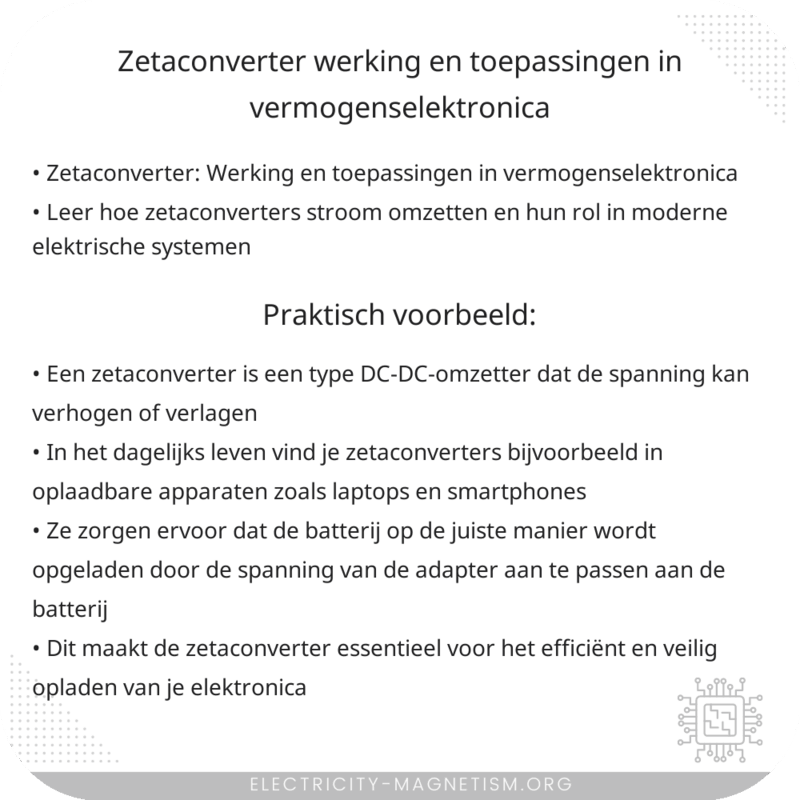 Zetaconverter | Werking en Toepassingen in Vermogenselektronica