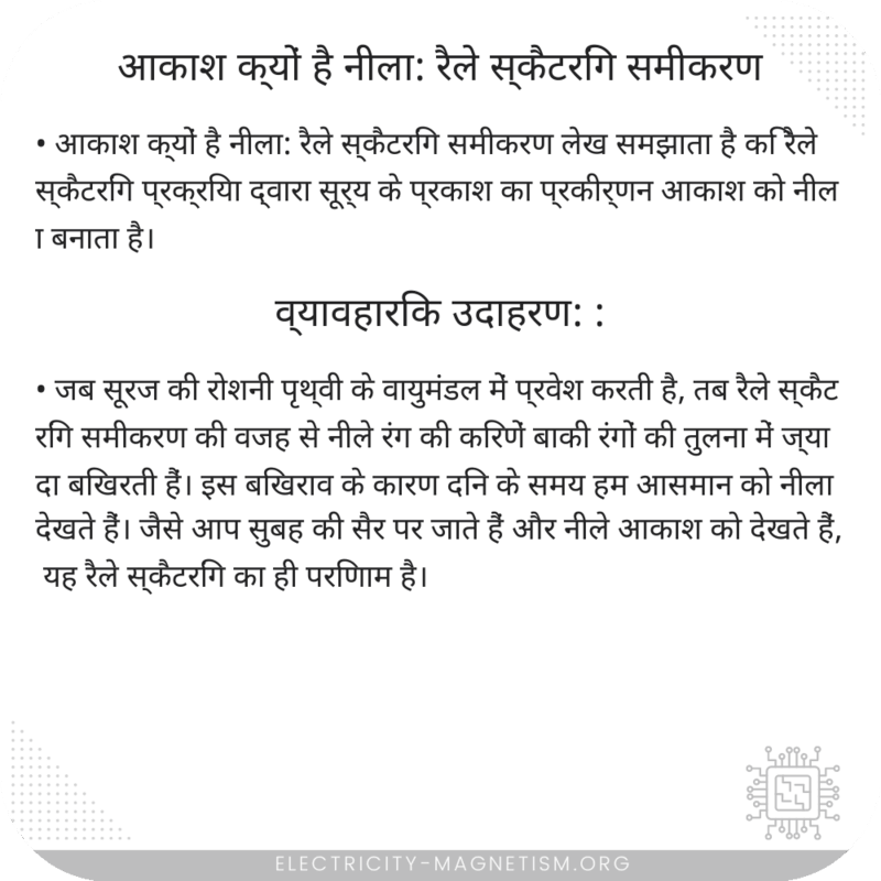 आकाश क्यों है नीला: रैले स्कैटरिंग समीकरण