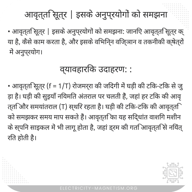 आवृत्ति सूत्र | इसके अनुप्रयोगों को समझना