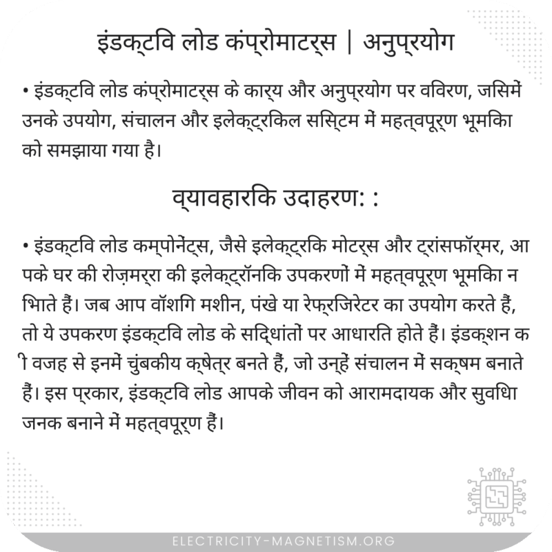 इंडक्टिव लोड कंप्रोमाटर्स | अनुप्रयोग