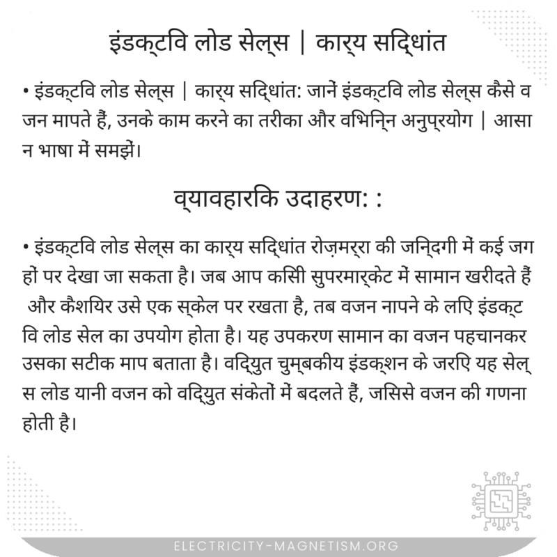 इंडक्टिव लोड सेल्स | कार्य सिद्धांत