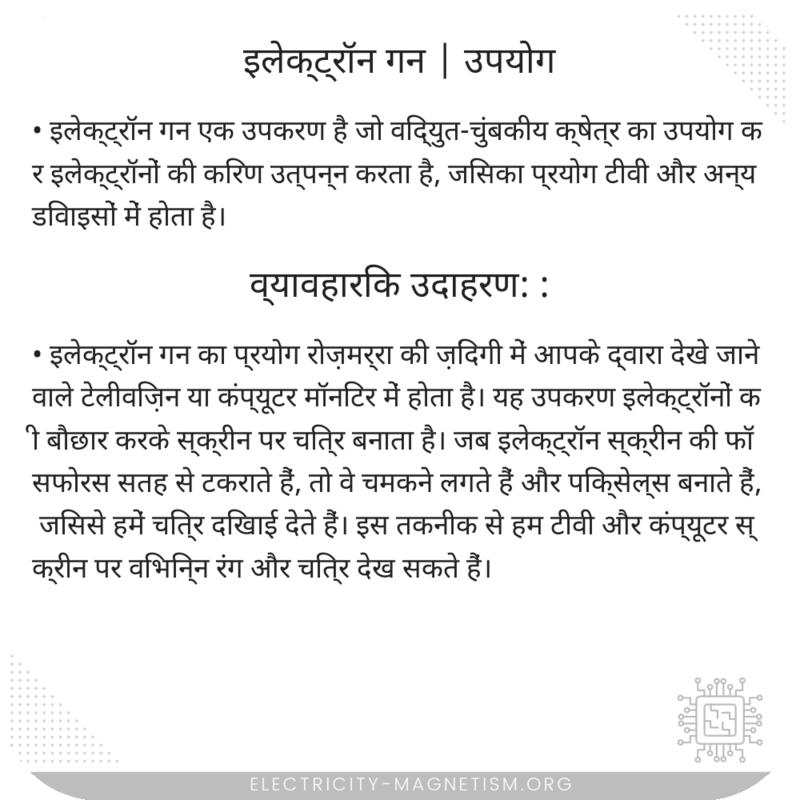 इलेक्ट्रॉन गन | उपयोग