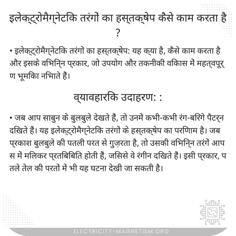 इलेक्ट्रोमैग्नेटिक तरंगों का हस्तक्षेप कैसे काम करता है?