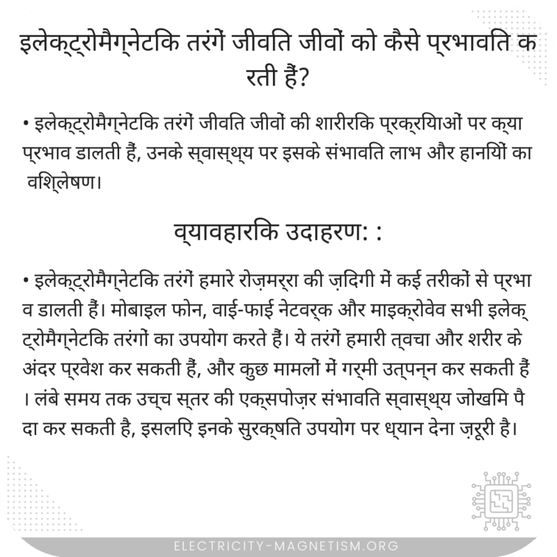 इलेक्ट्रोमैग्नेटिक तरंगें जीवित जीवों को कैसे प्रभावित करती हैं?