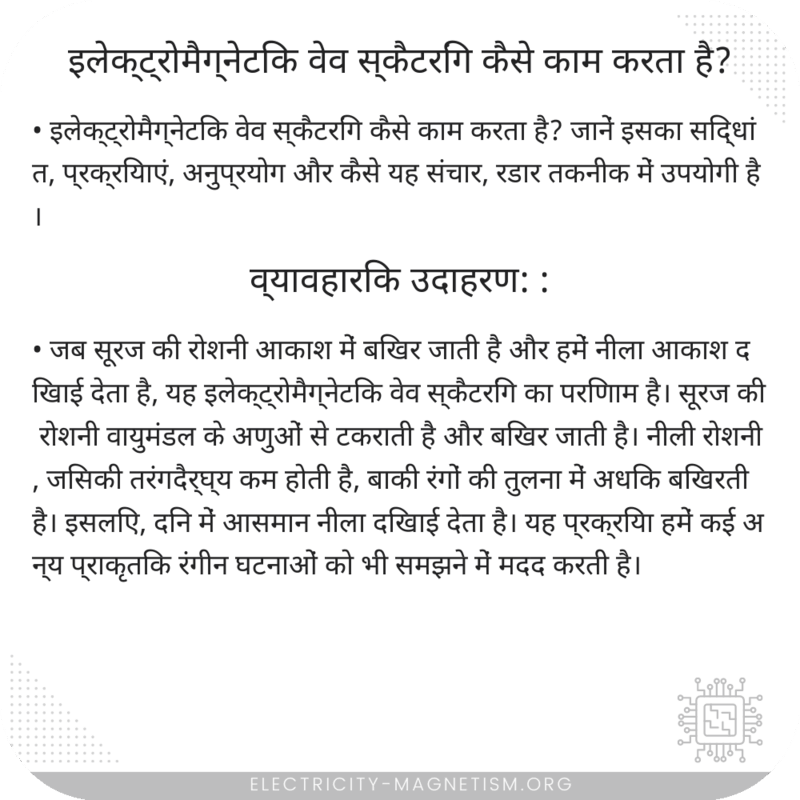 इलेक्ट्रोमैग्नेटिक वेव स्कैटरिंग कैसे काम करता है?