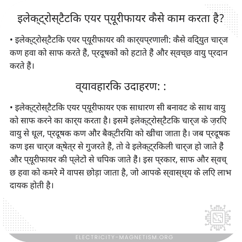 इलेक्ट्रोस्टैटिक एयर प्यूरीफायर कैसे काम करता है?