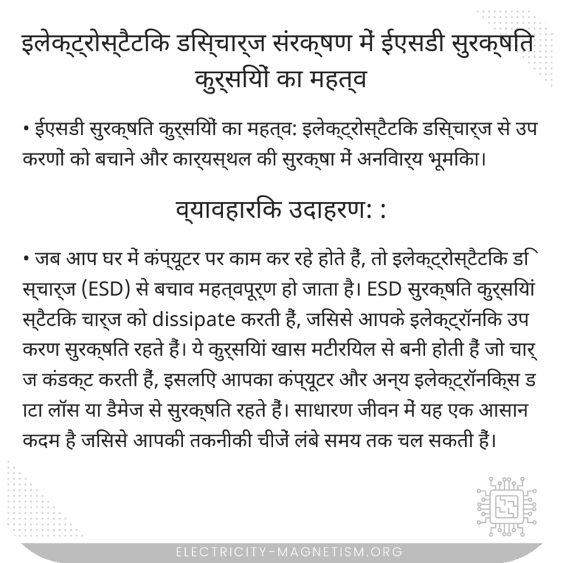 इलेक्ट्रोस्टैटिक डिस्चार्ज संरक्षण में ईएसडी सुरक्षित कुर्सियों का महत्व