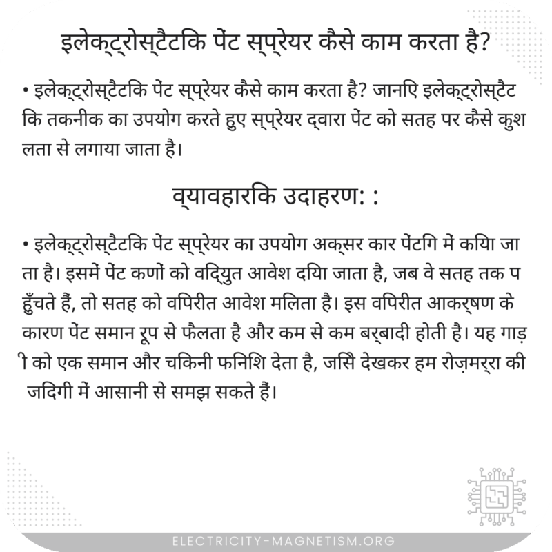 इलेक्ट्रोस्टैटिक पेंट स्प्रेयर कैसे काम करता है?