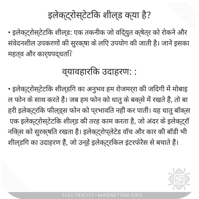 इलेक्ट्रोस्टेटिक शील्ड क्या है?