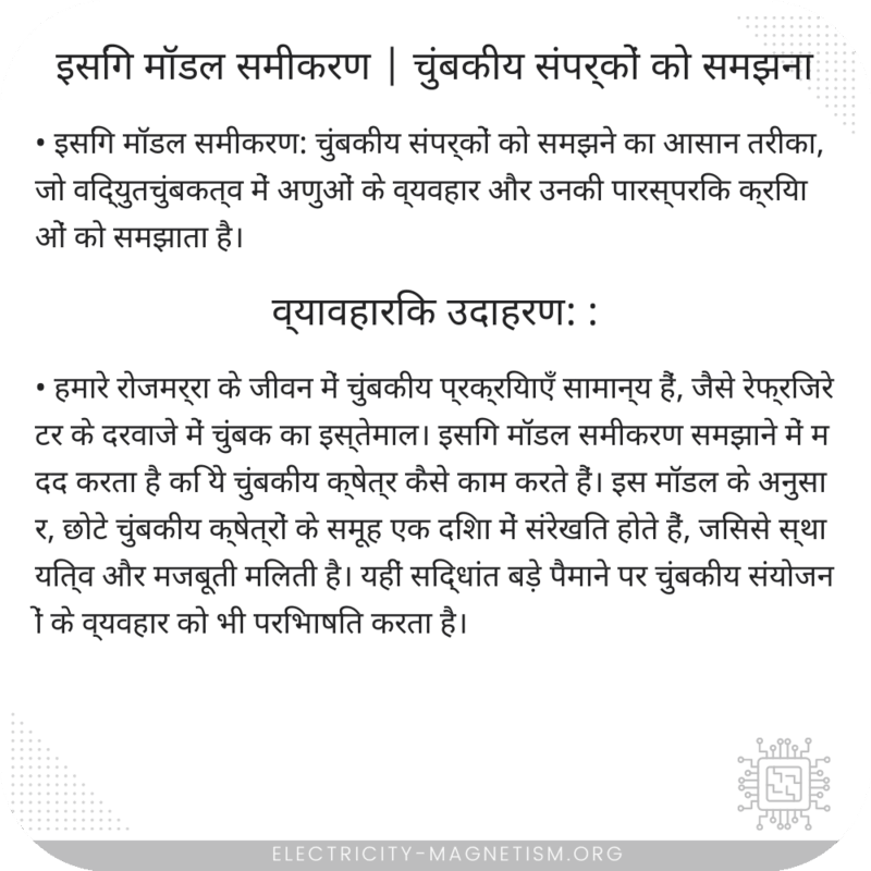 इसिंग मॉडल समीकरण | चुंबकीय संपर्कों को समझना
