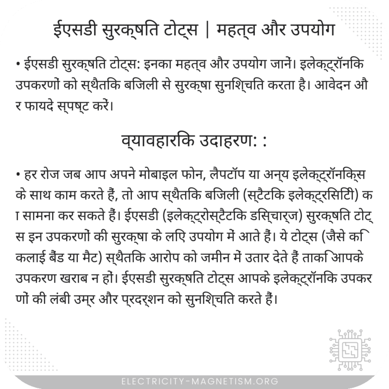 ईएसडी सुरक्षित टोट्स | महत्व और उपयोग