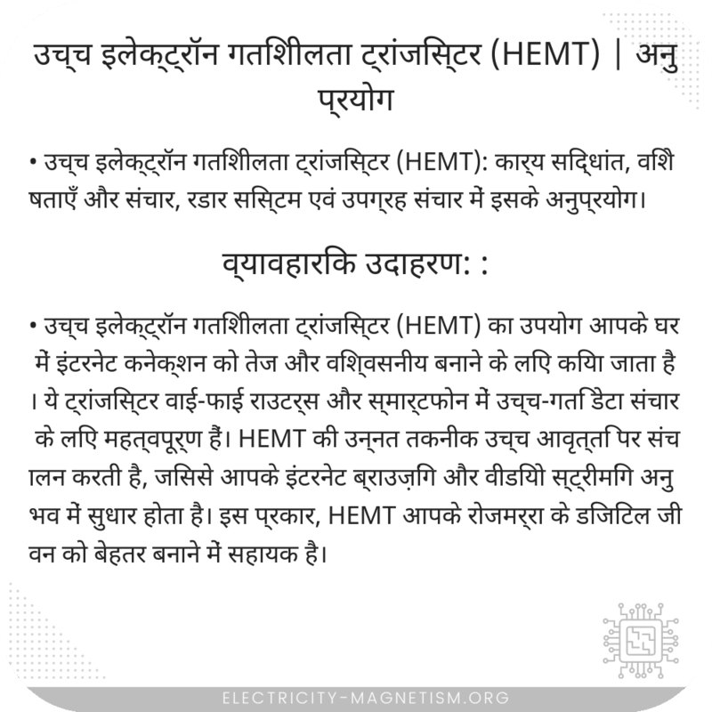 उच्च इलेक्ट्रॉन गतिशीलता ट्रांजिस्टर (HEMT) | अनुप्रयोग