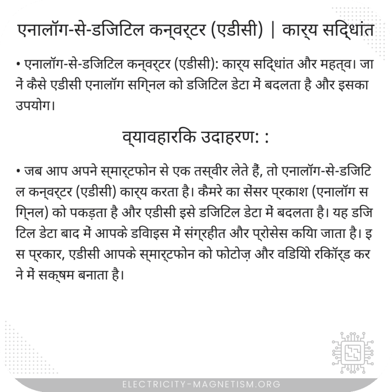 एनालॉग-से-डिजिटल कन्वर्टर (एडीसी) | कार्य सिद्धांत