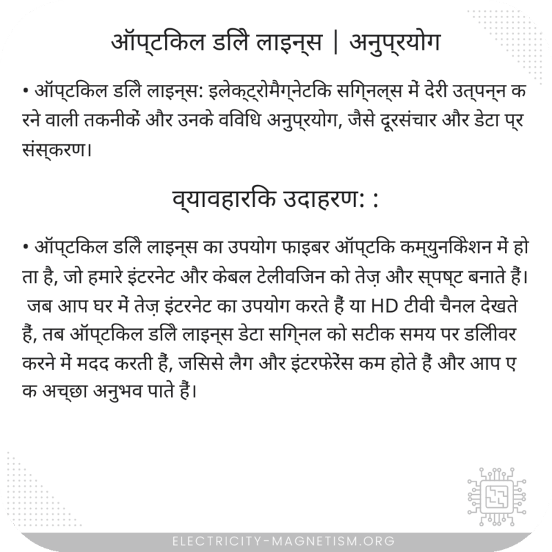 ऑप्टिकल डिले लाइन्स | अनुप्रयोग