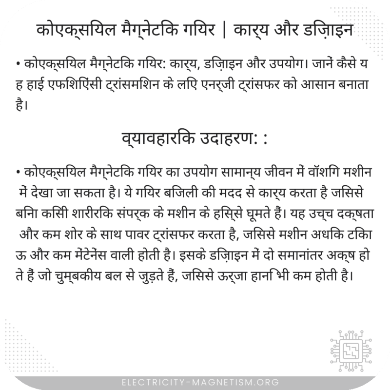 कोएक्सियल मैग्नेटिक गियर | कार्य और डिज़ाइन