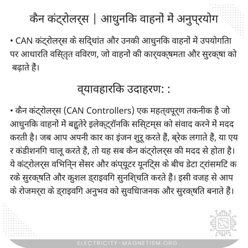 कैन कंट्रोलर्स | आधुनिक वाहनों में अनुप्रयोग