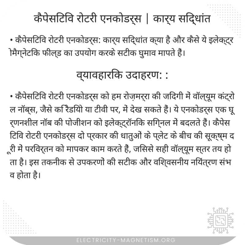 कैपेसिटिव रोटरी एनकोडर्स | कार्य सिद्धांत