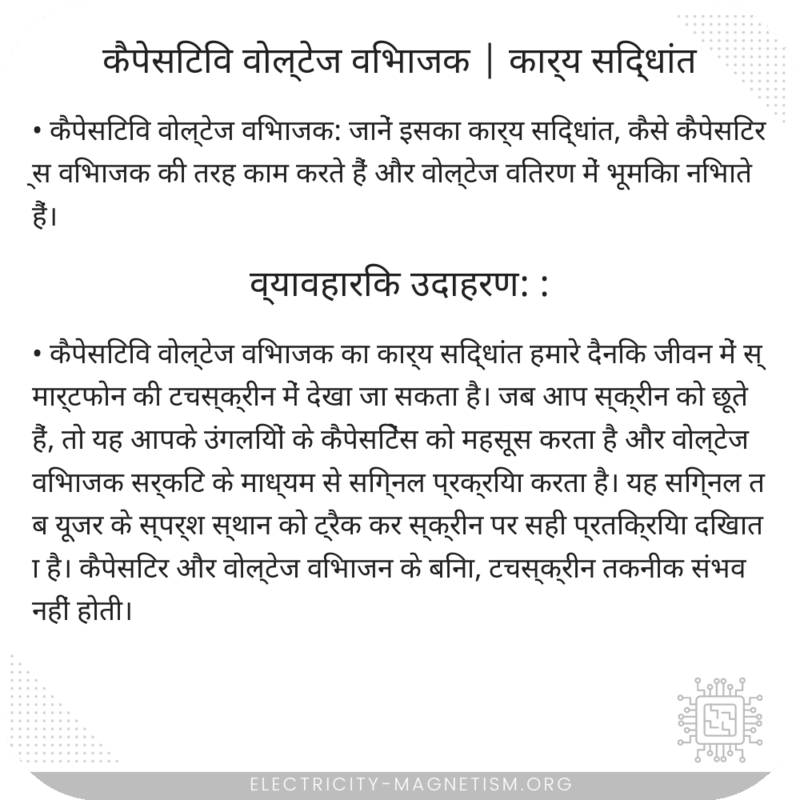 कैपेसिटिव वोल्टेज विभाजक | कार्य सिद्धांत