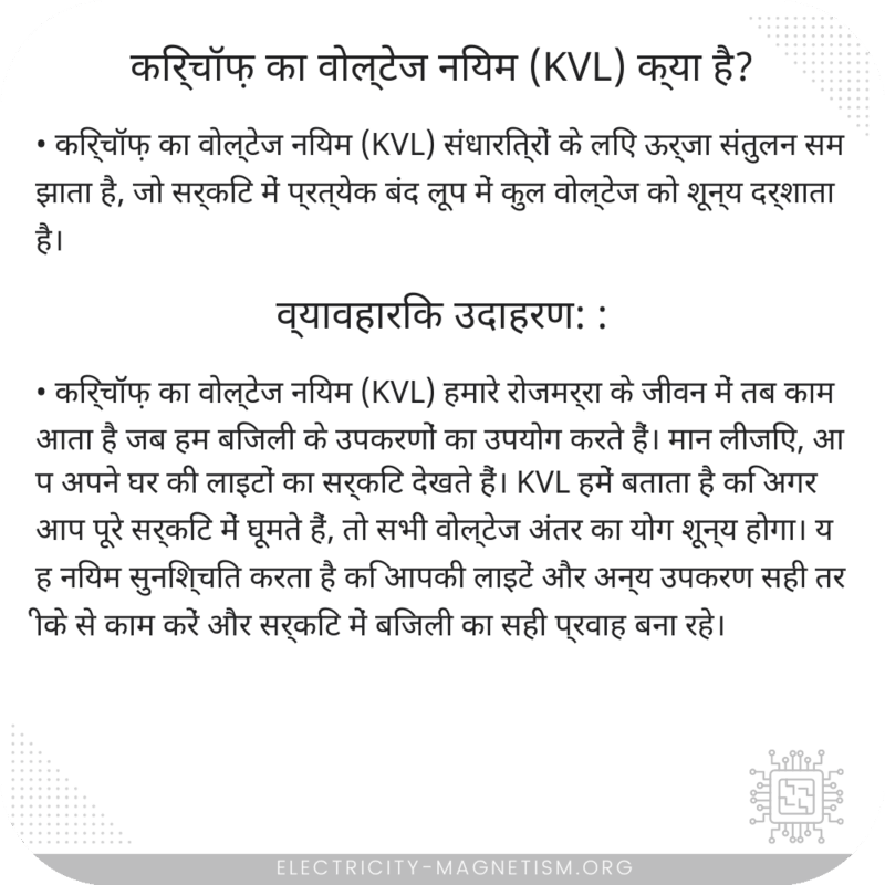 किर्चॉफ़ का वोल्टेज नियम (KVL) क्या है?