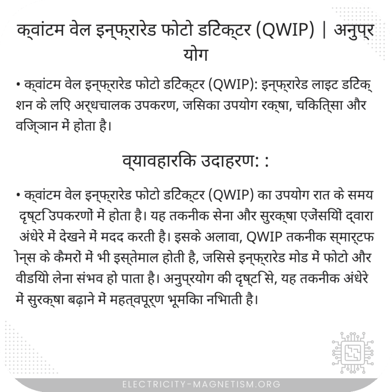 क्वांटम वेल इन्फ्रारेड फोटो डिटेक्टर (QWIP) | अनुप्रयोग