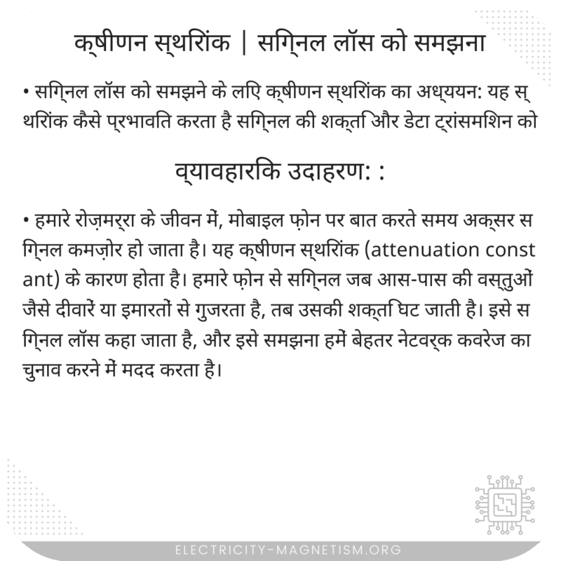 क्षीणन स्थिरांक | सिग्नल लॉस को समझना