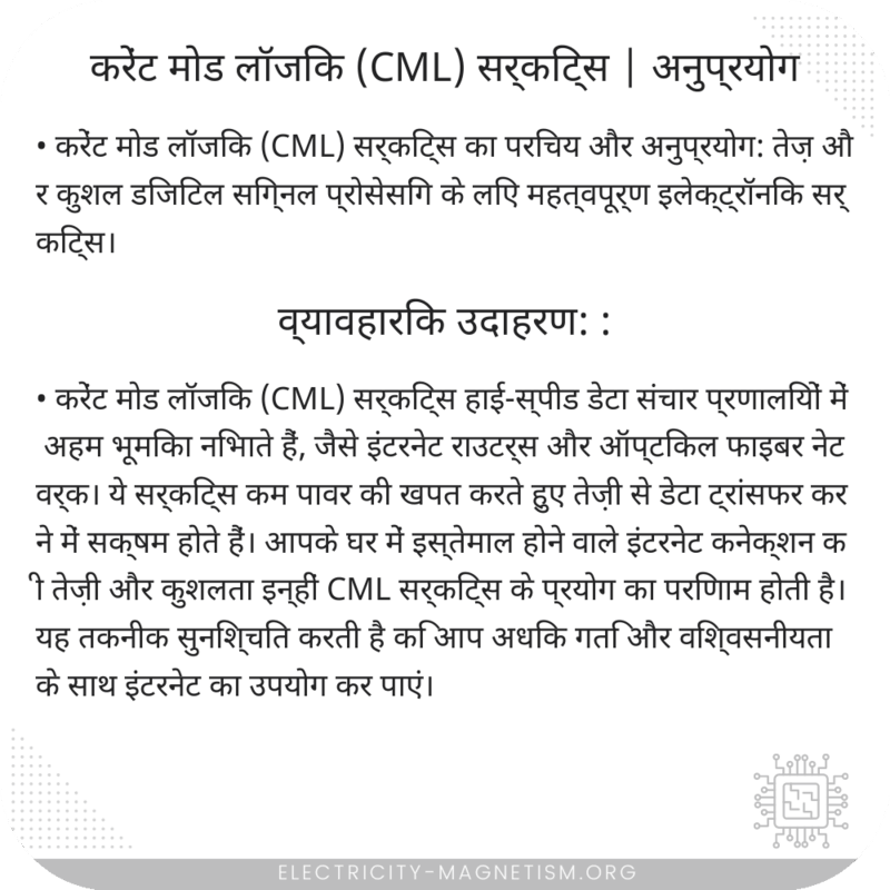 करेंट मोड लॉजिक (CML) सर्किट्स | अनुप्रयोग