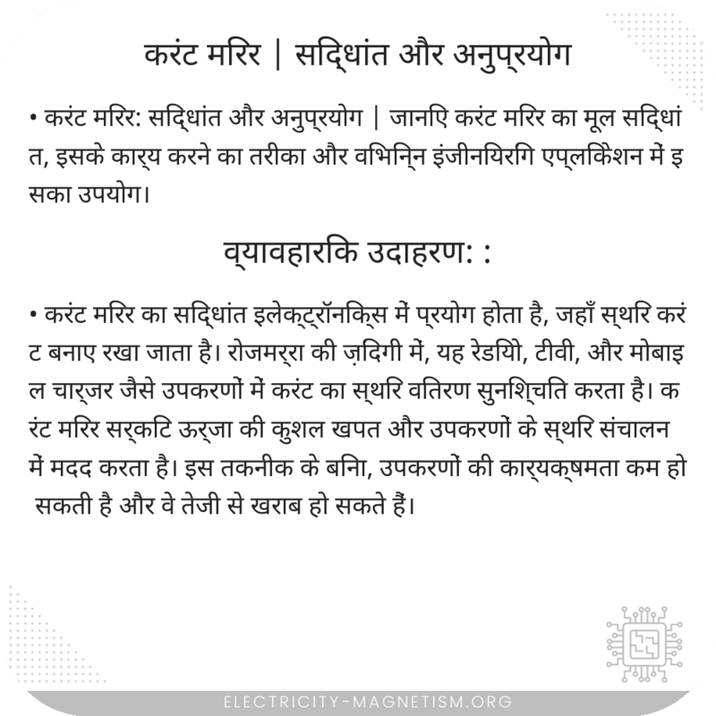 करंट मिरर | सिद्धांत और अनुप्रयोग