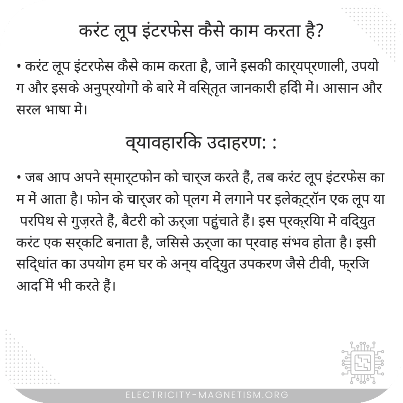 करंट लूप इंटरफेस कैसे काम करता है?