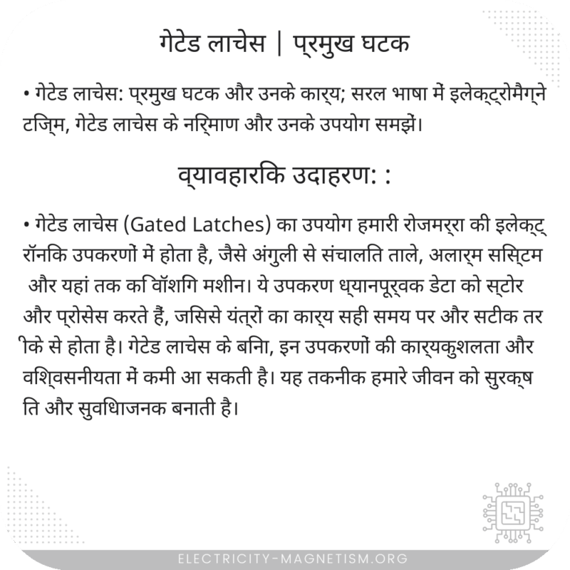 गेटेड लाचेस | प्रमुख घटक