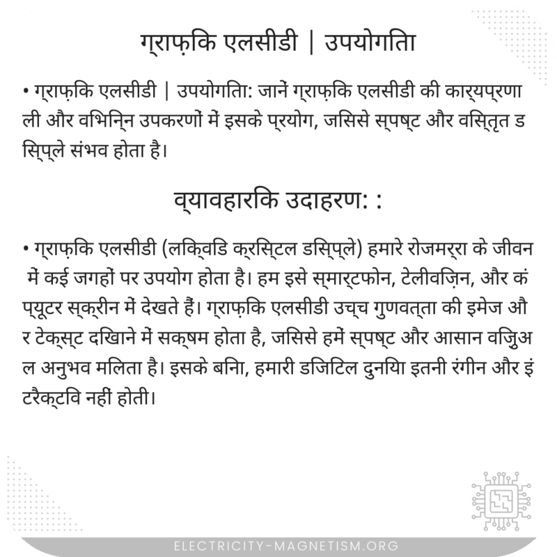 ग्राफ़िक एलसीडी | उपयोगिता