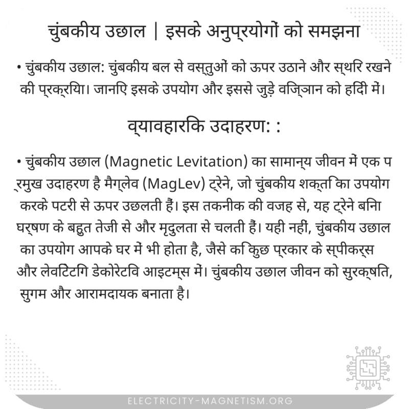 चुंबकीय उछाल | इसके अनुप्रयोगों को समझना