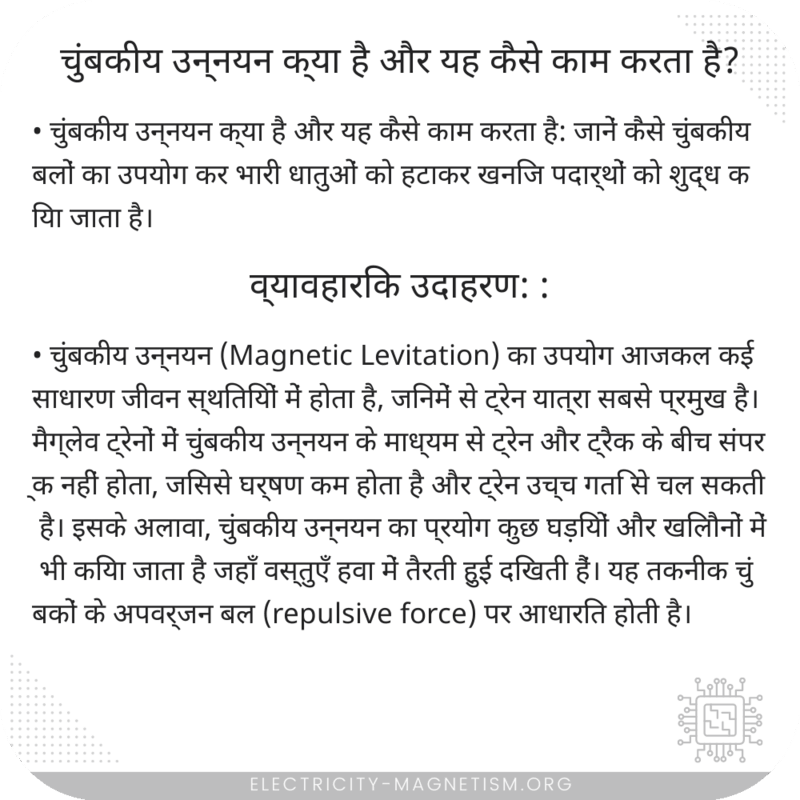 चुंबकीय उन्नयन क्या है और यह कैसे काम करता है?