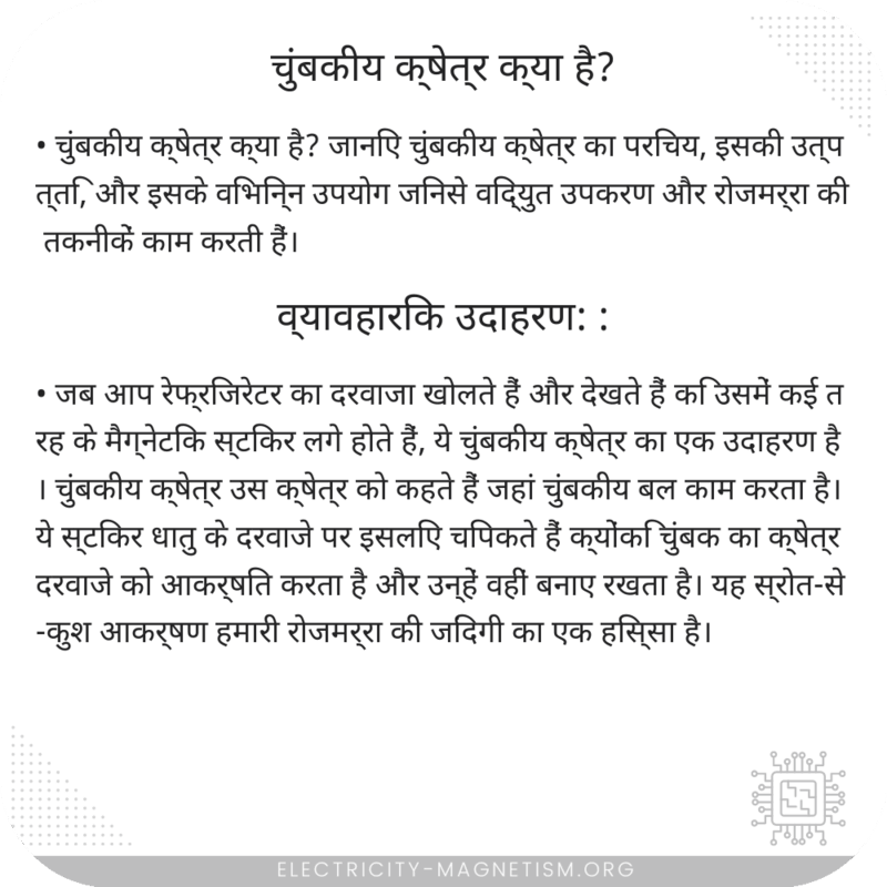 चुंबकीय क्षेत्र क्या है?