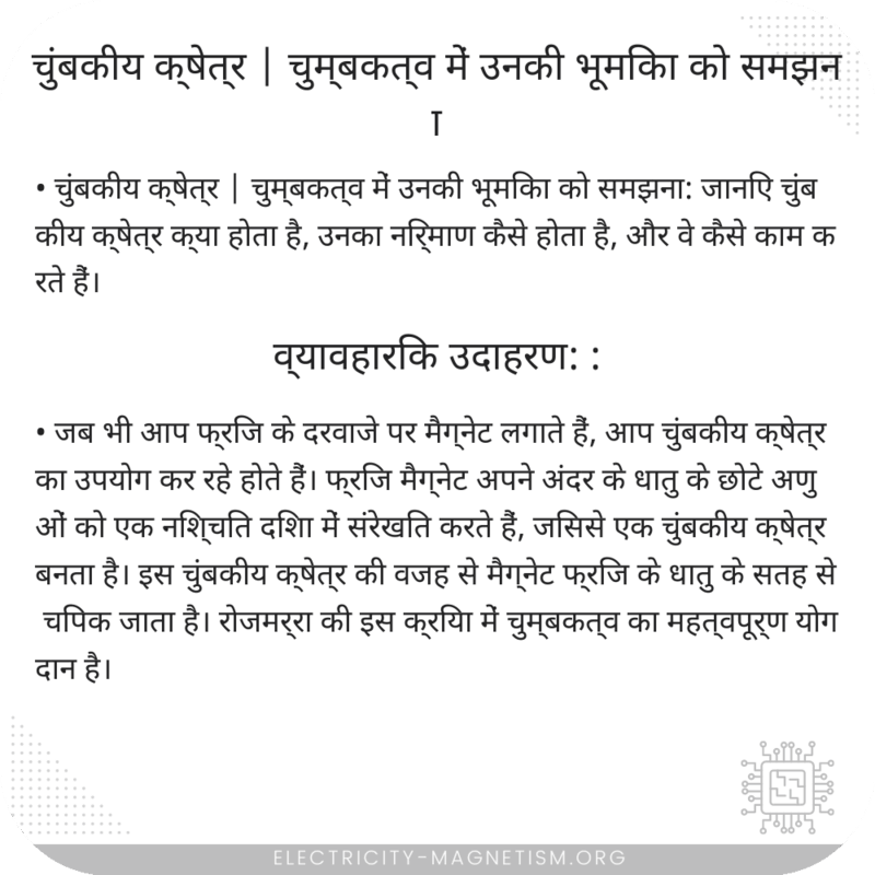 चुंबकीय क्षेत्र | चुम्बकत्व में उनकी भूमिका को समझना