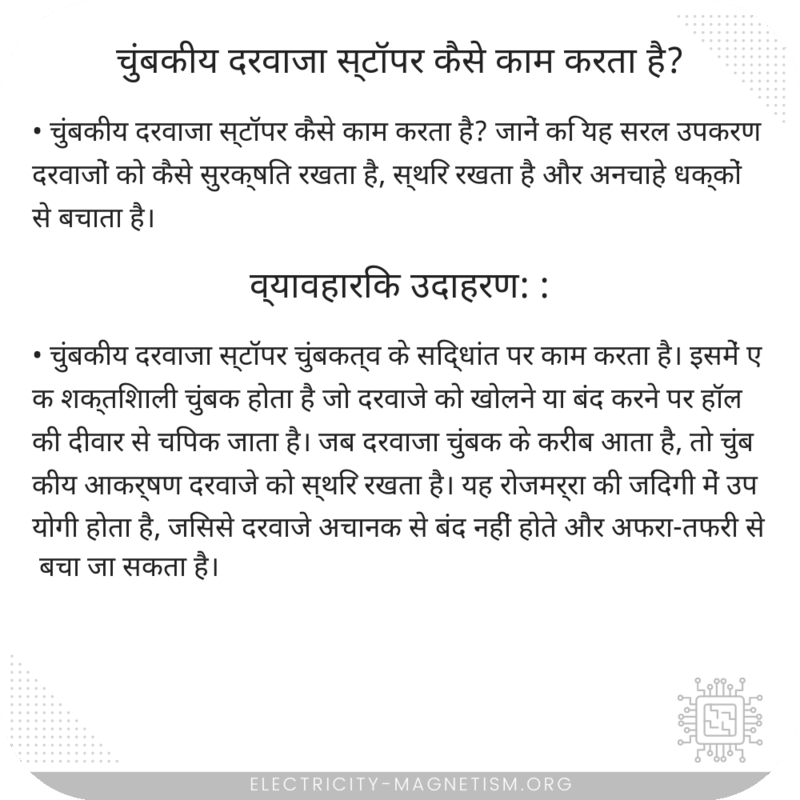 चुंबकीय दरवाजा स्टॉपर कैसे काम करता है?