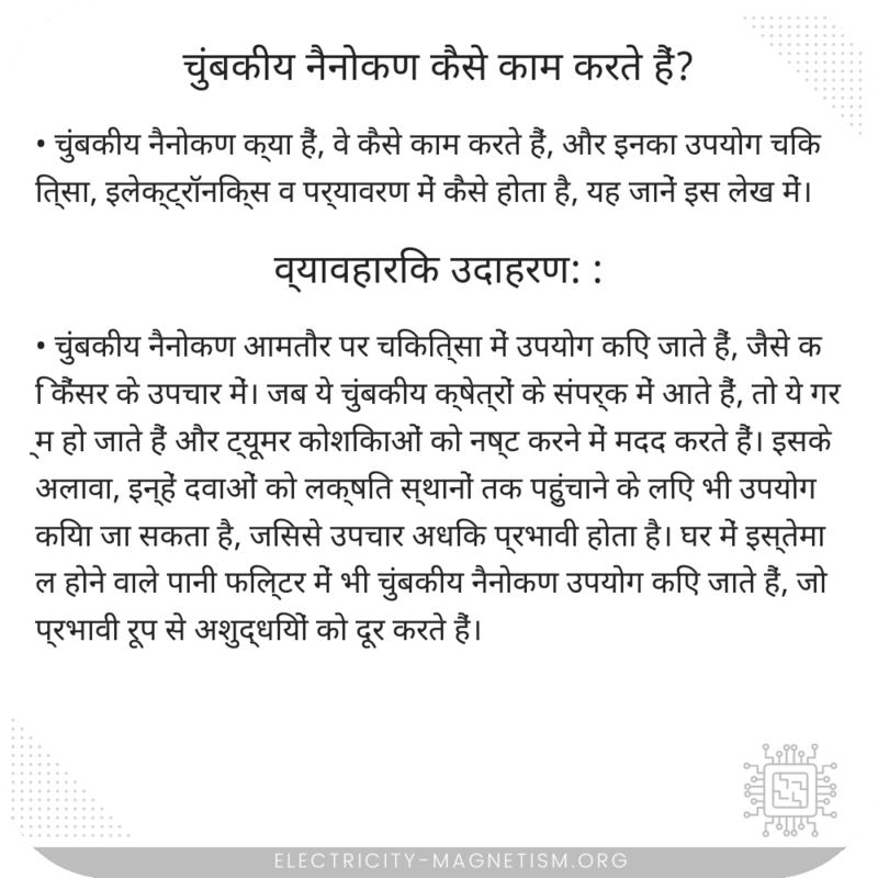चुंबकीय नैनोकण कैसे काम करते हैं?